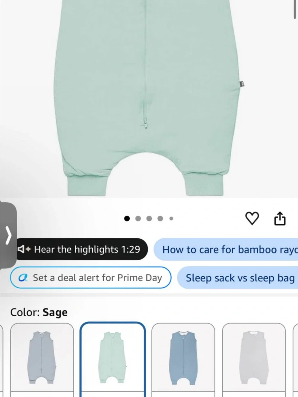 Kyte BABY soft sage